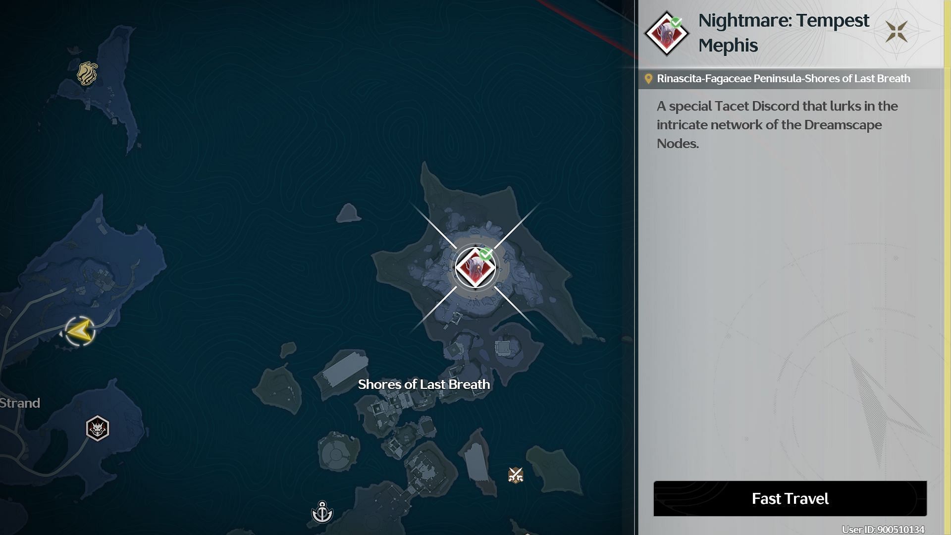 Tempest Mephis Nightmare Echo location (Image via Kuro Games)